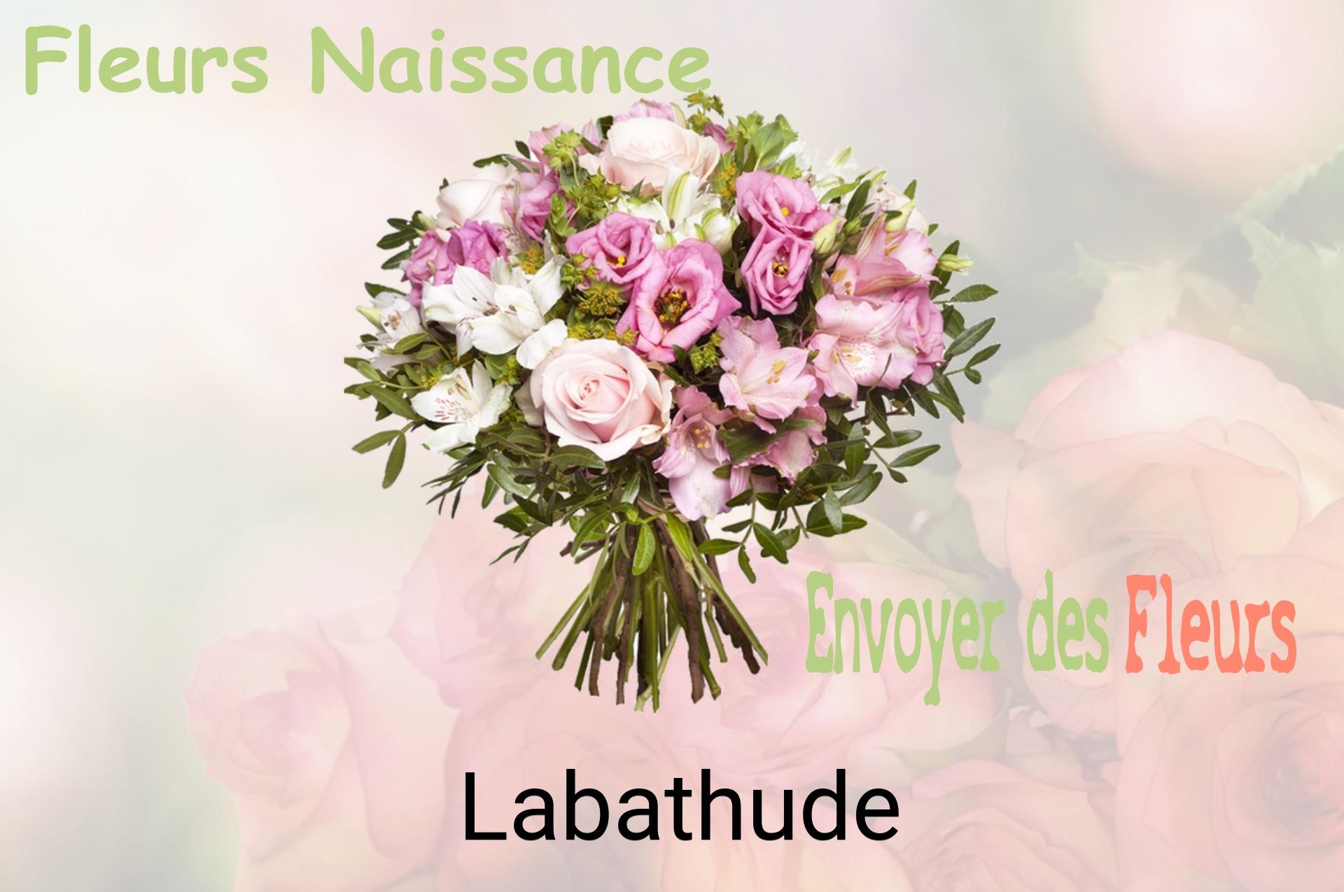 Bouquet de fleurs de naissance livré à Labathude